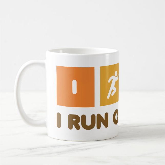 Caneca De Café Eu Corro Com Café Caneca Paródia Dunkin Donuts (Esquerda)