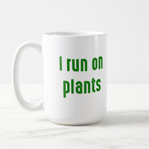 Caneca De Café Eu corro em plantas