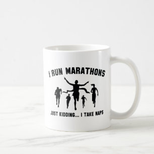 Caneca De Café Eu corro maratonas