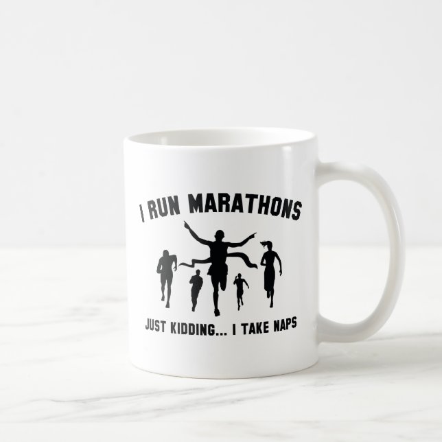 Caneca De Café Eu corro maratonas (Direita)