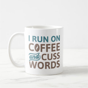 Caneca De Café Eu Corro No Café E Cusco Palavras