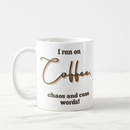 Caneca De Café Eu corro no Café e Cuss Words Mug