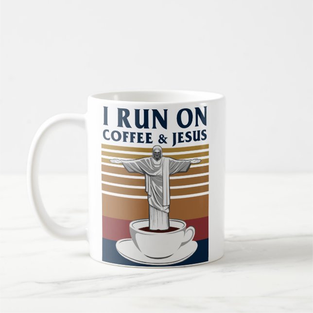 Caneca De Café Eu corro no café e em Jesus (Esquerda)