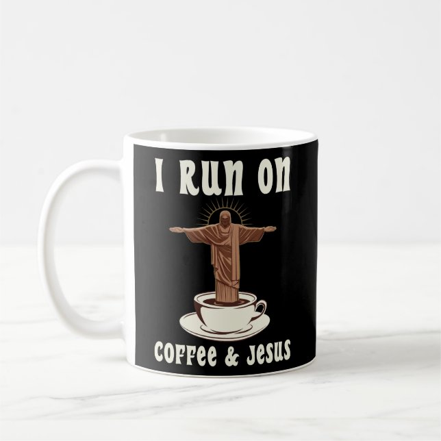 Caneca De Café Eu corro no café e em Jesus (Esquerda)
