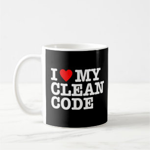 Caneca De Café Eu Corto Meu Código Limpo Engraçado Citando O Geek
