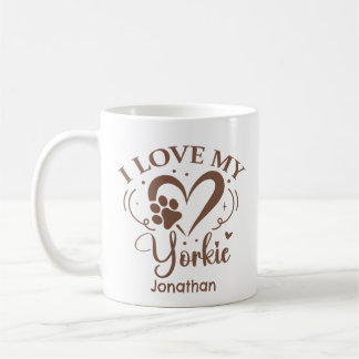 Caneca De Café Eu Corto Meu Yorkie - Mug de Café Personalizado
