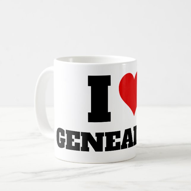 CANECA DE CAFÉ EU COSTUMO GENEALOGIA (Frente Esquerda)