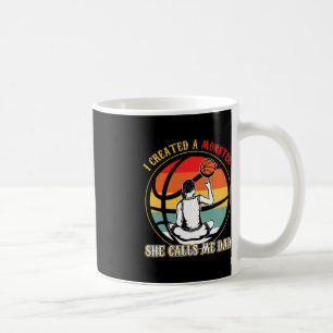 Caneca De Café Eu Criei Um Monstro Que Ela Me Chamou De Basquete 