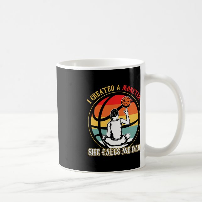 Caneca De Café Eu Criei Um Monstro Que Ela Me Chamou De Basquete  (Direita)