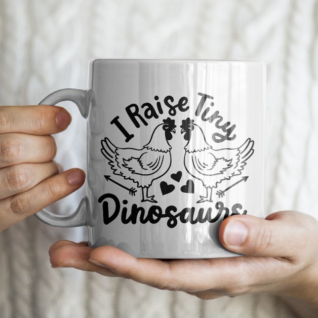 Caneca De Café "Eu crio pequenos dinossauros" Engraçado Chicken M (Criador carregado)