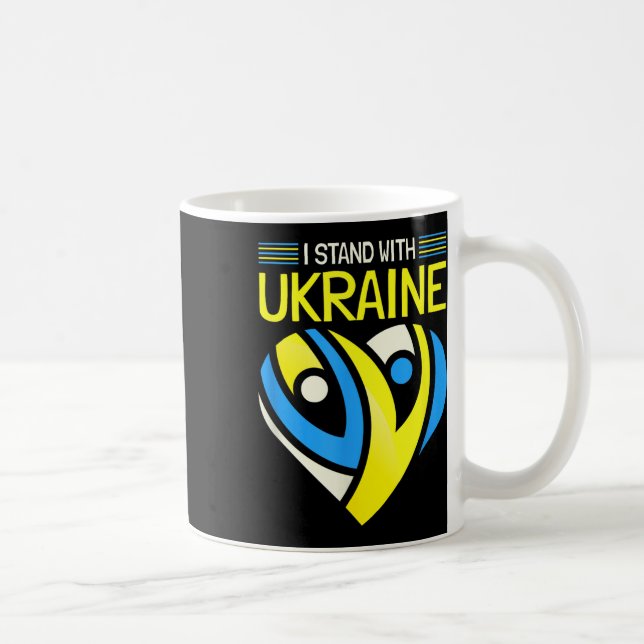 Caneca De Café Eu Defendo Com A Ucrânia A Paz Contra A Guerra No  (Direita)