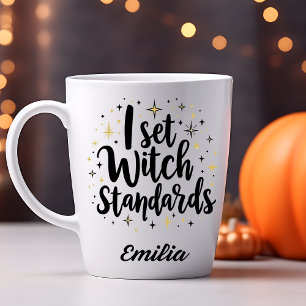 Caneca De Café Eu defini padrões de bruxas personalizados engraça
