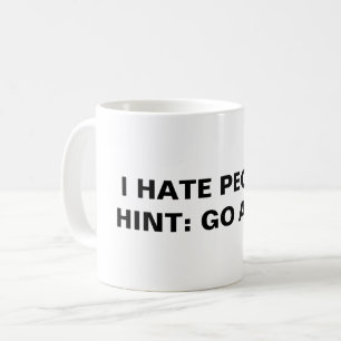 Caneca De Café Eu deio pessoas (sugestão: Parta)