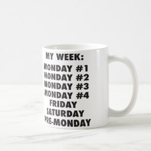 Caneca De Café Eu deio segundas-feiras - novidade engraçada
