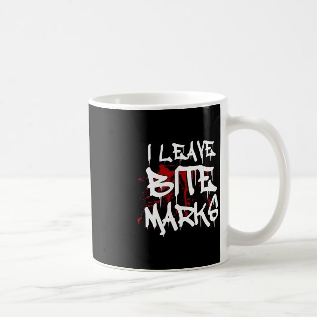 Caneca De Café Eu Deixo Bite Marks Divertido Halloween Vampiro Sa (Direita)