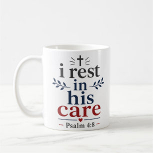 Caneca De Café Eu Descansei no Seu Cuidado Motivação Cristã Inspi