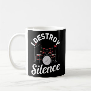 Caneca De Café Eu Destruo Drummer Silencioso