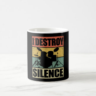 Caneca De Café Eu Destruo o silêncio| Presente do tambor