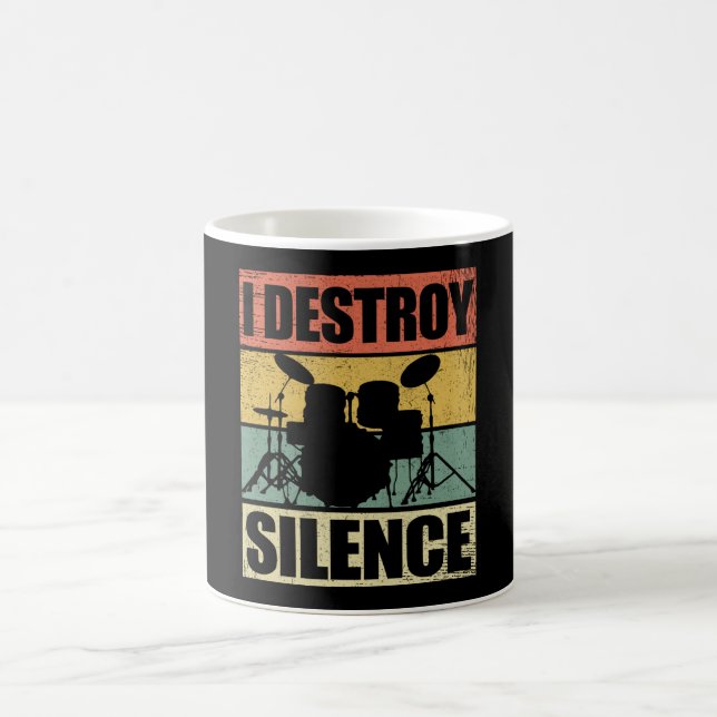 Caneca De Café Eu Destruo o silêncio| Presente do tambor (Centro)