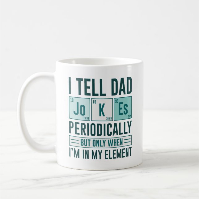 Caneca De Café Eu Digo Às Piadas Pais Periodicamente (Esquerda)