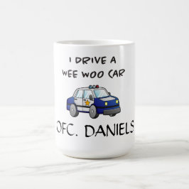Caneca De Café Eu dirijo uma polícia mouca de carro