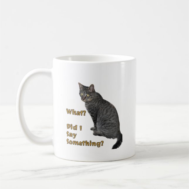 Caneca De Café Eu Disse Algo Fofo Arte de Gato (Esquerda)