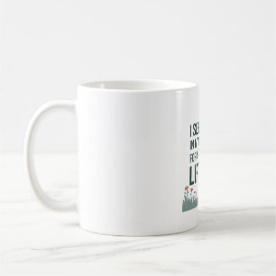 Caneca De Café Eu dormi no meu carro por uma mentira - Pintada de