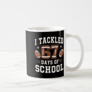 Caneca De Café Eu Enfrentei 67 Dias De Escola Engraçado Seis Sete