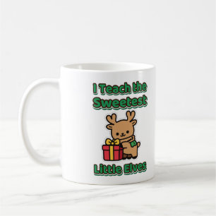 Caneca De Café Eu Ensino os Mais Doces Elfos Professora