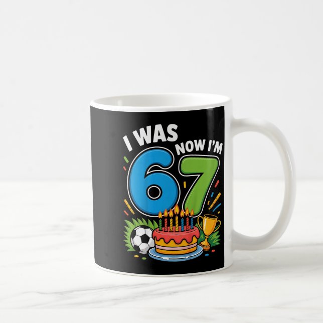 Caneca De Café Eu Era 6 Agora Eu Sou 7 Futebol 67 _1 (Direita)