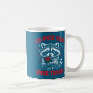 Caneca De Café Eu escolheria você em vez de lixo dia dos namorado