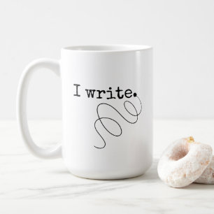Caneca De Café Eu Escrevo. Coffee Mug do Escritor