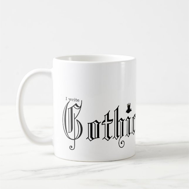 Caneca De Café Eu escrevo ficção de terror gótica (Esquerda)