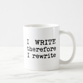 Caneca De Café Eu escrevo-me conseqüentemente reescrevo presentes