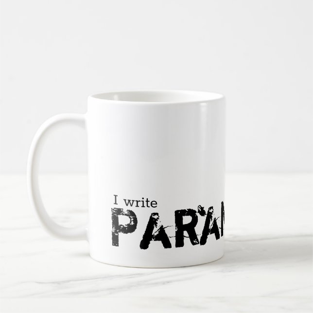 Caneca De Café Eu escrevo paranormal, fantasmas (Esquerda)