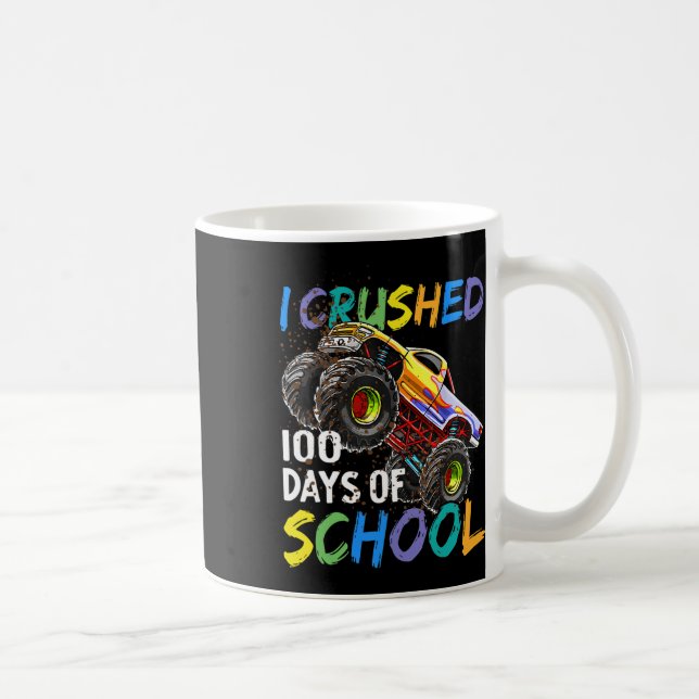 Caneca De Café Eu Esmaguei 100 Dias De Caminhão Monstro Infantil  (Direita)