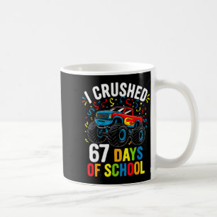 Caneca De Café Eu Esmaguei 67 Dias De Escola Engraçado Seis Sete 