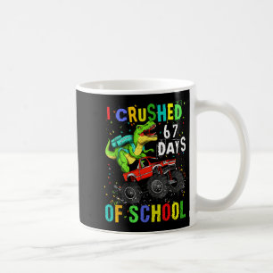Caneca De Café Eu Esmaguei 67 Dias De Escola Engraçado Seis Sete