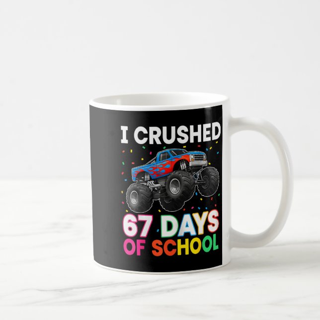 Caneca De Café Eu Esmaguei 67 Dias De Escola Professor Monstro Al (Direita)