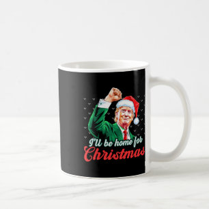 Caneca De Café Eu Estarei Em Casa Para O Natal Engraçado.