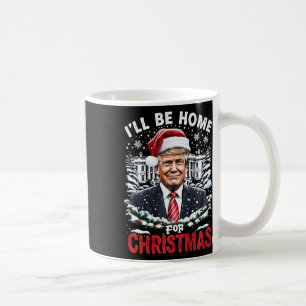 Caneca De Café Eu Estarei Em Casa Para O Natal Patriótico Trump X