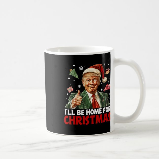 Caneca De Café Eu Estarei Em Casa Para Papais noeis De Natal Engr (Direita)