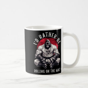Caneca De Café Eu Estaria Rolando No Tapete De Jiu Jitsu Brasilei