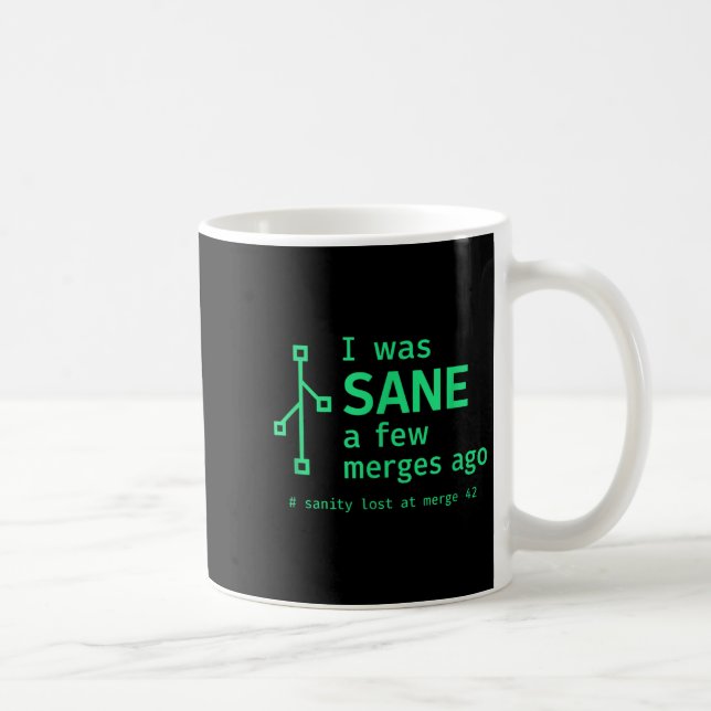 Caneca De Café Eu Estava Sane Algumas Fusões Ago Sarcastic Progra (Direita)