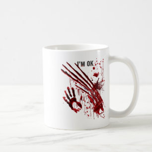 Caneca De Café Eu estou bem, mano, sangue, esfregando as mãos.