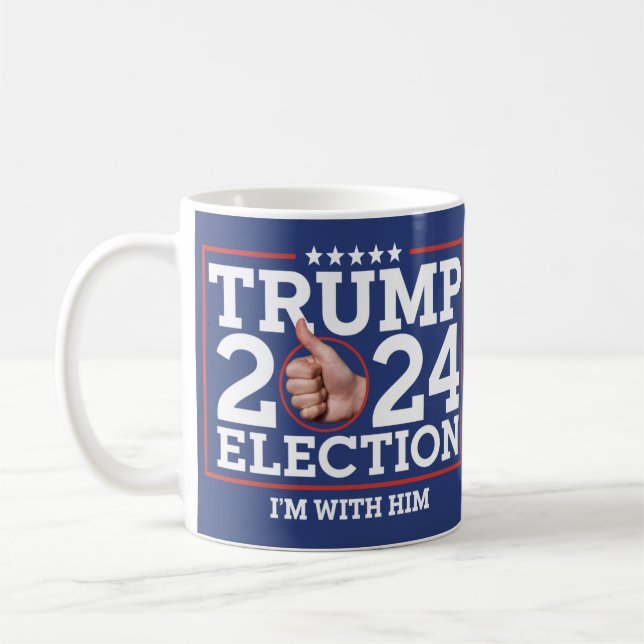 Caneca De Café Eu Estou Com Ele - Presidente Trump - Café Mug (Esquerda)