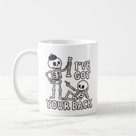Caneca De Café Eu estou com você esqueleto engraçado