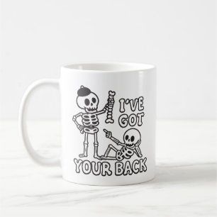 Caneca De Café Eu estou com você esqueleto engraçado