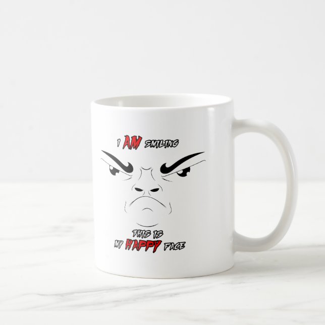 Caneca De Café EU estou sorrindo (Direita)