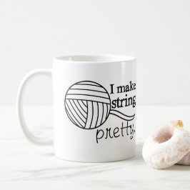Caneca De Café Eu faço Bonito Yarn + Artesanatos